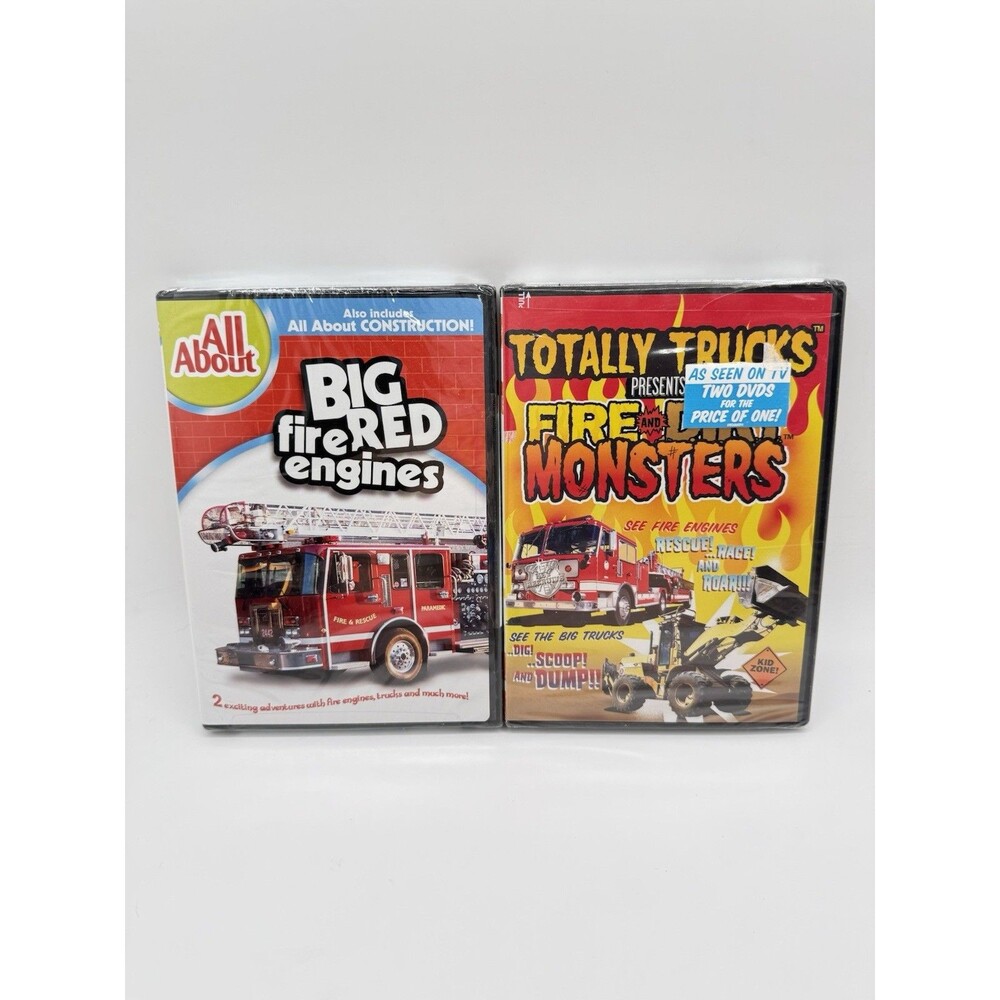 VTG NEW LOT All About Fire Engines All About Construction & Totally Trucks DVD